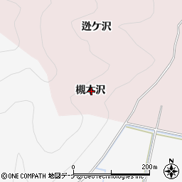 秋田県湯沢市酒蒔槻木沢周辺の地図