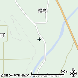 秋田県由利本荘市鳥海町上笹子福島42周辺の地図