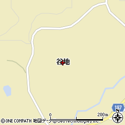 岩手県奥州市水沢黒石町（谷地）周辺の地図