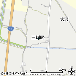 秋田県湯沢市相川三川尻周辺の地図