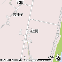 秋田県湯沢市酒蒔上開周辺の地図