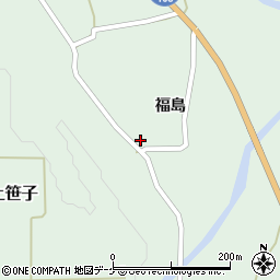 秋田県由利本荘市鳥海町上笹子福島65周辺の地図