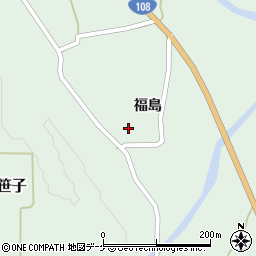 秋田県由利本荘市鳥海町上笹子福島64周辺の地図