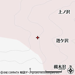 秋田県湯沢市酒蒔迯ケ沢周辺の地図
