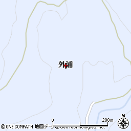 秋田県湯沢市皆瀬外浦周辺の地図