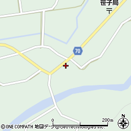 秋田県由利本荘市鳥海町上笹子石神93周辺の地図