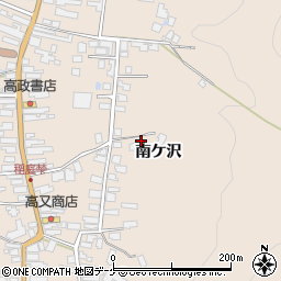 秋田県湯沢市稲庭町（南ケ沢）周辺の地図