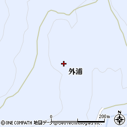 秋田県湯沢市皆瀬（外浦山）周辺の地図
