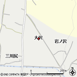 秋田県湯沢市相川大沢周辺の地図