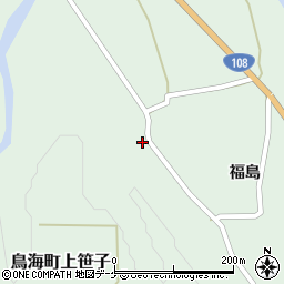 秋田県由利本荘市鳥海町上笹子福島26周辺の地図