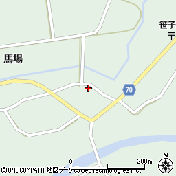 秋田県由利本荘市鳥海町上笹子石神105周辺の地図