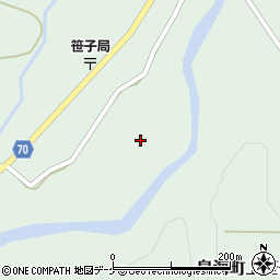 秋田県由利本荘市鳥海町上笹子町周辺の地図