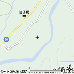 秋田県由利本荘市鳥海町上笹子（町）周辺の地図