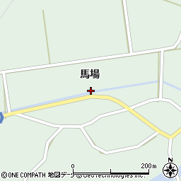 秋田県由利本荘市鳥海町上笹子馬場周辺の地図