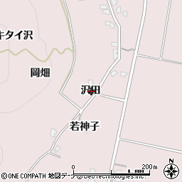秋田県湯沢市酒蒔沢田周辺の地図