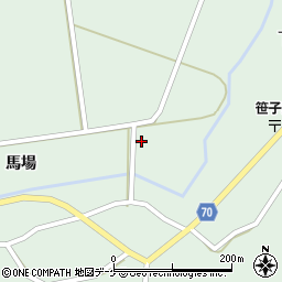 秋田県由利本荘市鳥海町上笹子（沖）周辺の地図