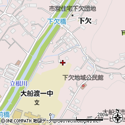 岩手県大船渡市立根町田ノ上周辺の地図