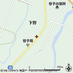 秋田県由利本荘市鳥海町上笹子下野112周辺の地図