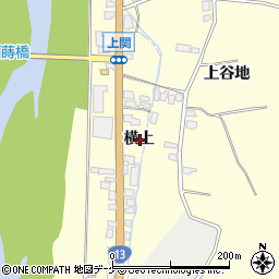 秋田県湯沢市上関横上周辺の地図