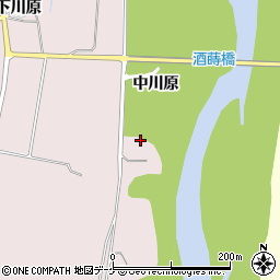 秋田県湯沢市酒蒔中川原周辺の地図