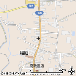 秋田県湯沢市稲庭町周辺の地図
