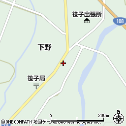 秋田県由利本荘市鳥海町上笹子下野99周辺の地図