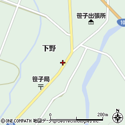 秋田県由利本荘市鳥海町上笹子下野109-1周辺の地図