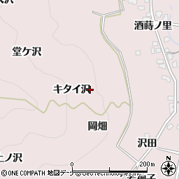 秋田県湯沢市酒蒔周辺の地図