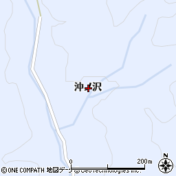 秋田県湯沢市皆瀬沖ノ沢周辺の地図