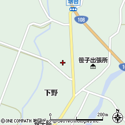 秋田県由利本荘市鳥海町上笹子下野136-1周辺の地図