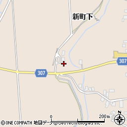秋田県湯沢市稲庭町（新町下）周辺の地図