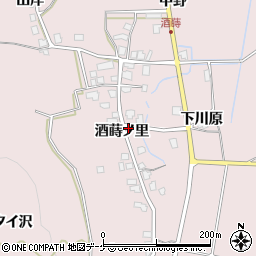 秋田県湯沢市酒蒔酒蒔ノ里周辺の地図