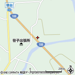 秋田県由利本荘市鳥海町上笹子下野73周辺の地図