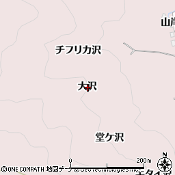 秋田県湯沢市酒蒔大沢周辺の地図