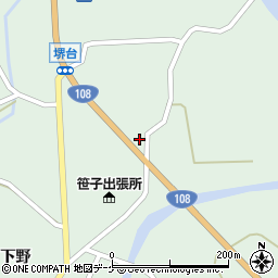 秋田県由利本荘市鳥海町上笹子下野59周辺の地図