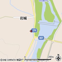 秋田県湯沢市稲庭町岩城89周辺の地図