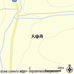 岩手県一関市大東町中川大中斉周辺の地図