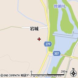 秋田県湯沢市稲庭町岩城107周辺の地図