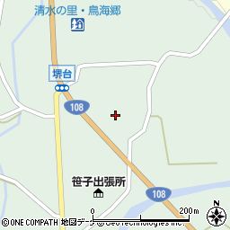 秋田県由利本荘市鳥海町上笹子下野8周辺の地図