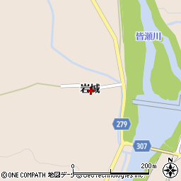 秋田県湯沢市稲庭町岩城周辺の地図