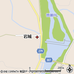 秋田県湯沢市稲庭町岩城100周辺の地図