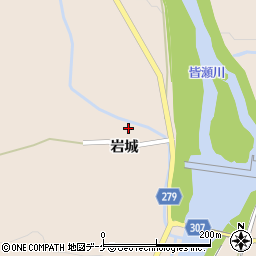 秋田県湯沢市稲庭町岩城115周辺の地図