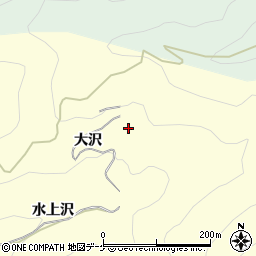 秋田県湯沢市上関大沢周辺の地図