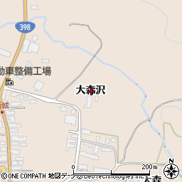 秋田県湯沢市稲庭町大森沢周辺の地図
