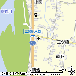 秋田県湯沢市上関新処59-13周辺の地図
