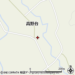 秋田県由利本荘市鳥海町百宅高野台周辺の地図