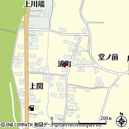 秋田県湯沢市上関（浦町）周辺の地図