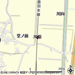 秋田県湯沢市上関川原周辺の地図