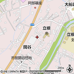 岩手県大船渡市立根町関谷周辺の地図