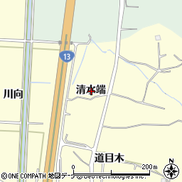 秋田県湯沢市上関清水端周辺の地図